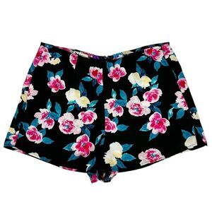 Show Me Your Mumu Sawyer Shorts Black Pink Floral High Rise Women’s Small